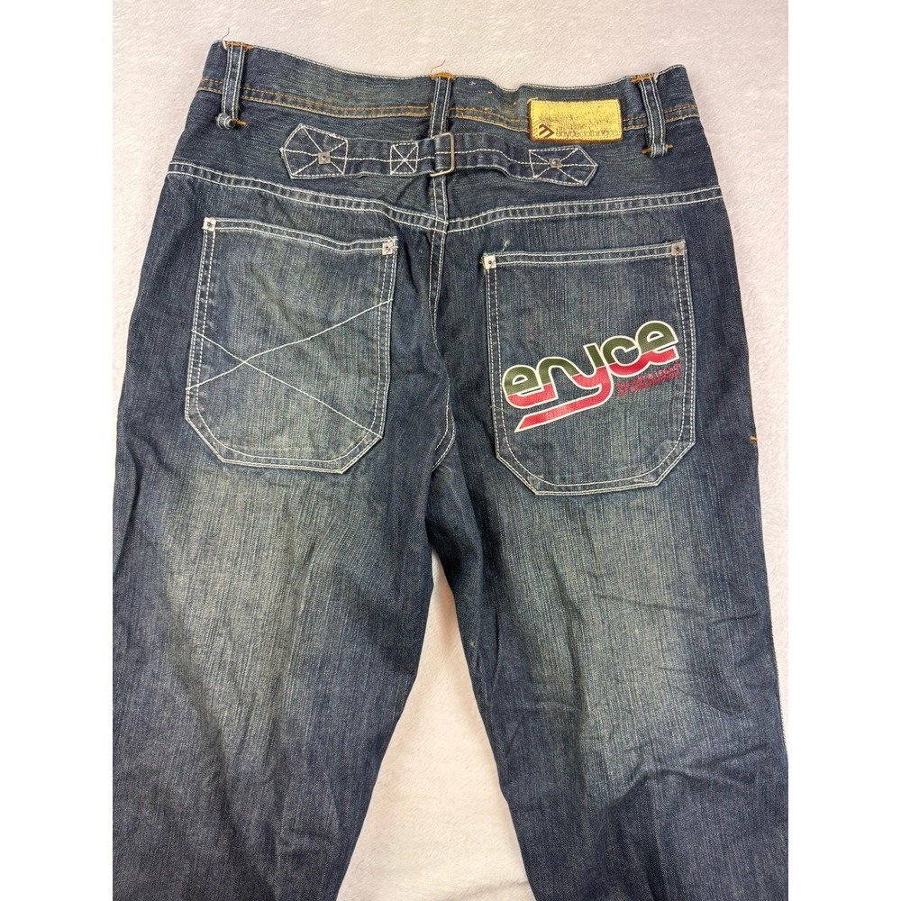 Enyce Jeans Men's Baggy Wide Leg Denim Y2k Jeans Size 30‎ Streetwear Distressed
